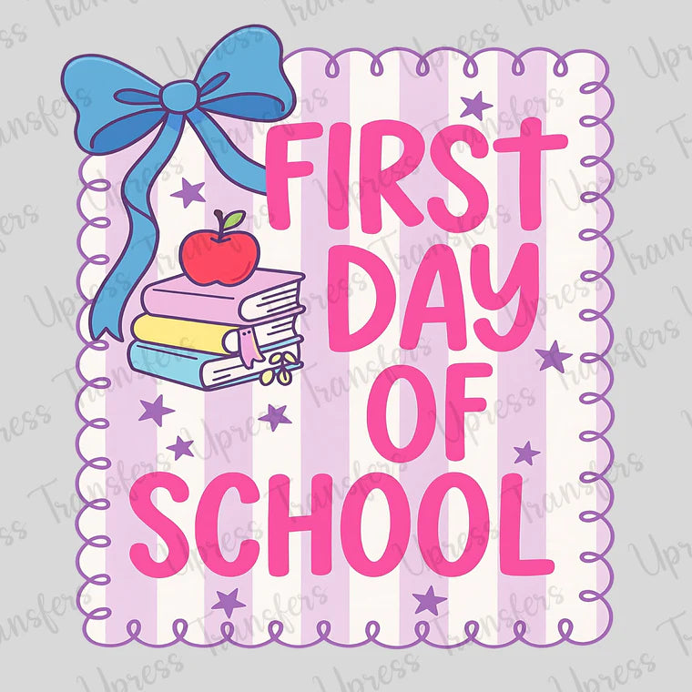 First Day Of School - Purple Stripe
