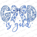 God is Good Blue Floral